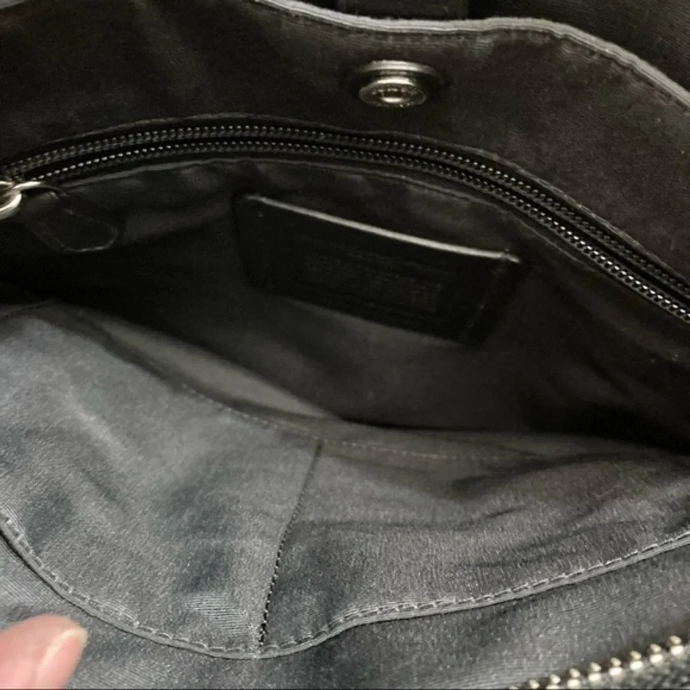 Coach black leather mens womens unisex messenger bag F54780